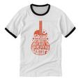 Social Introverts Hang Out With Guitars Musician Guitarist Unisex Cotton Ringer T-Shirt
