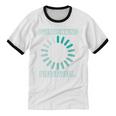 Social Introvert's Overthinking Please Wait Awkward Humor Unisex Cotton Ringer T-Shirt