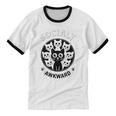 Socially Awkward Cute Introvert Cat Meme Anti-Social Club Unisex Cotton Ringer T-Shirt