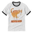 SOCIALLY AWKWARD FUNNY CAT ANTISOCIAL INTROVERT WEIRD Unisex Cotton Ringer T-Shirt