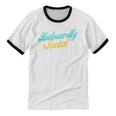 Socially Awkward Introvert Retro Anxious Awkwardly Social Unisex Cotton Ringer T-Shirt