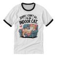 Sorry I Can’t Go I’m An Indoor Cat Couch Introvert Cat Unisex Cotton Ringer T-Shirt Sorry I Can’t Go I’m An Indoor Cat Couch Introvert Cat Unisex Cotton Ringer T-Shirt