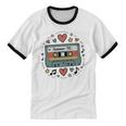 Summer ’95 Retro Cassette Tape Nostalgia Music Lover Premium Tri-Blend Unisex Cotton Ringer T-Shirt