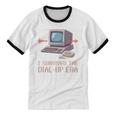 I Survived The Dial-Up Era Retro 90s Nostalgia Premium Tri-Blend Unisex Cotton Ringer T-Shirt