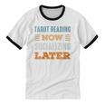 Tarot Reading Now Minimal Socializing Introvert Vintage Unisex Cotton Ringer T-Shirt