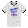 Temporal Trends Vaporwave Style Retro Nostalgia Look Unisex Cotton Ringer T-Shirt