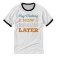 Toy Making Now Minimal Socializing Introvert Vintage Unisex Cotton Ringer T-Shirt