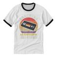 Tracking Adjustments Required Nostalgia VHS Retro Tape Unisex Cotton Ringer T-Shirt