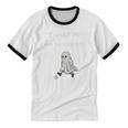 I Used To Be Somebody Nostalgia Halloween Spooky Season Premium Tri-Blend Unisex Cotton Ringer T-Shirt