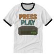 VHS Cassette Retro Analog Nostalgia Theme Unisex Cotton Ringer T-Shirt VHS Cassette Retro Analog Nostalgia Theme Unisex Cotton Ringer T-Shirt