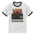 VHS Tape Nostalgia Old School Technology Humor Unisex Cotton Ringer T-Shirt