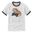 I Like Video Games Bearded Dragon Gamer Introvert Mood Unisex Cotton Ringer T-Shirt I Like Video Games Bearded Dragon Gamer Introvert Mood Unisex Cotton Ringer T-Shirt