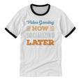 Video Gaming Now Minimal Socializing Introvert Vintage Unisex Cotton Ringer T-Shirt Video Gaming Now Minimal Socializing Introvert Vintage Unisex Cotton Ringer T-Shirt