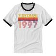 Vintage 1997 Retro Style 90's Born Nostalgia Vibes Birthday Unisex Cotton Ringer T-Shirt Vintage 1997 Retro Style 90's Born Nostalgia Vibes Birthday Unisex Cotton Ringer T-Shirt