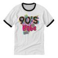 Vintage 90's Babe Party Back To 90s Cassette Nostalgia Premium Tri-Blend Unisex Cotton Ringer T-Shirt