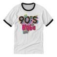 Vintage 90's Babe Party Back To 90s Cassette Nostalgia Unisex Cotton Ringer T-Shirt