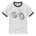 Vintage Bicycle With Playing Cards Nostalgia Premium Tri-Blend Unisex Cotton Ringer T-Shirt Vintage Bicycle With Playing Cards Nostalgia Premium Tri-Blend Unisex Cotton Ringer T-Shirt