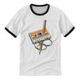 Vintage Cassette Tape And Pencil Nostalgia Party 70s 80s 90s Unisex Cotton Ringer T-Shirt Vintage Cassette Tape And Pencil Nostalgia Party 70s 80s 90s Unisex Cotton Ringer T-Shirt