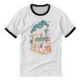 Vintage Locomotive Nostalgia Railroad Stars Unisex Cotton Ringer T-Shirt Vintage Locomotive Nostalgia Railroad Stars Unisex Cotton Ringer T-Shirt