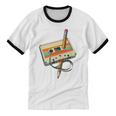 Vintage Pencil Rewind Cassette Tape Nostalgia Party 80s 90s Premium Unisex Cotton Ringer T-Shirt Vintage Pencil Rewind Cassette Tape Nostalgia Party 80s 90s Premium Unisex Cotton Ringer T-Shirt
