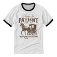 Vintage Please Be Patient With Me I'm From The 1900s On Back Unisex Cotton Ringer T-Shirt