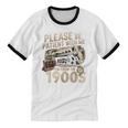 Vintage Please Be Patient With Me I'm From The 1900s Train Unisex Cotton Ringer T-Shirt