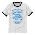 Vintage Racing Automotive Nostalgia Distressed Car Premium Tri-Blend Unisex Cotton Ringer T-Shirt