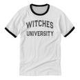 Vintage Stay Away From Me WITCHES UNIVERSITY Introvert Unisex Cotton Ringer T-Shirt