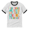 Vintage Some Things Are Better Left Alone Introverts Unisex Cotton Ringer T-Shirt