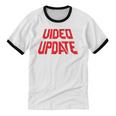 Vintage Video Update – 90s VHS Rental Nostalgia Minnesota Unisex Cotton Ringer T-Shirt
