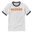 Warning Protein Intake Exceeds Social Awareness Introvert Unisex Cotton Ringer T-Shirt Warning Protein Intake Exceeds Social Awareness Introvert Unisex Cotton Ringer T-Shirt