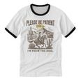 Western Please Be Patient With Me I'm From The 1900s Unisex Cotton Ringer T-Shirt