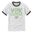 Y2K Survivor 2000s Nostalgia Retro Vintage Nostalgic Unisex Cotton Ringer T-Shirt
