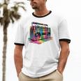 80s 90s Hip Hop Nostalgia Retro Boombox Music Lovers Unisex Cotton Ringer T-Shirt