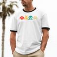 80s Video Game Nostalgia Retro Vintage Arcade Novelty Unisex Cotton Ringer T-Shirt