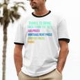 90's Lover Nineties 1990's Born Nostalgia Politics Unisex Cotton Ringer T-Shirt
