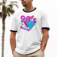 90's Vibe Retro Style Cassette Tape Nostalgia 1990s Party Unisex Cotton Ringer T-Shirt