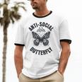 Anti-Social Butterfly Awkward Introvert Homebody Humor Unisex Cotton Ringer T-Shirt Anti-Social Butterfly Awkward Introvert Homebody Humor Unisex Cotton Ringer T-Shirt