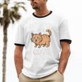 Anxious But Cute Anxiety Meme Cat Lover Introvert For Men Women Unisex Cotton Ringer T-Shirt