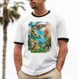 Aqua In The Skies Frutiger Aero Unisex Cotton Ringer T-Shirt Aqua In The Skies Frutiger Aero Unisex Cotton Ringer T-Shirt