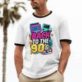 Back To The 90s Nostalgia Cassette Game Console Boombox Unisex Cotton Ringer T-Shirt