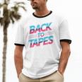 Back To Tapes Retro Cassette Mixtape 80s Nostalgia Unisex Cotton Ringer T-Shirt