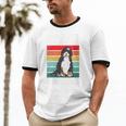 Bernedoodle Dog Introvert Bernedoodle Unisex Cotton Ringer T-Shirt