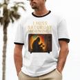 Bigfoot Saturday Morning Nostalgia Unisex Cotton Ringer T-Shirt