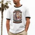 Book Lover Hedgehog Reading Books Introvert Bookworm Unisex Cotton Ringer T-Shirt