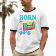 Born In The 80's But 90's Made Me Nostalgia Cassette Tape Premium Tri-Blend Unisex Cotton Ringer T-Shirt