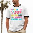 Born In The 90's But The 2000's Raised Me Y2K Nostalgia Unisex Cotton Ringer T-Shirt