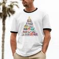 Cassette Tape Christmas Tree Graphic 80s 90s Retro Nostalgia Unisex Cotton Ringer T-Shirt