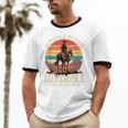Classic Western Nostalgia Cowboy Sunset Unisex Cotton Ringer T-Shirt Classic Western Nostalgia Cowboy Sunset Unisex Cotton Ringer T-Shirt