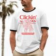 Clickin' Since The 90s Retro Computer Nostalgia Unisex Cotton Ringer T-Shirt